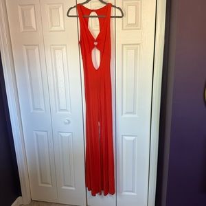 Vintage 1970’s Orange Cutout Jumpsuit
